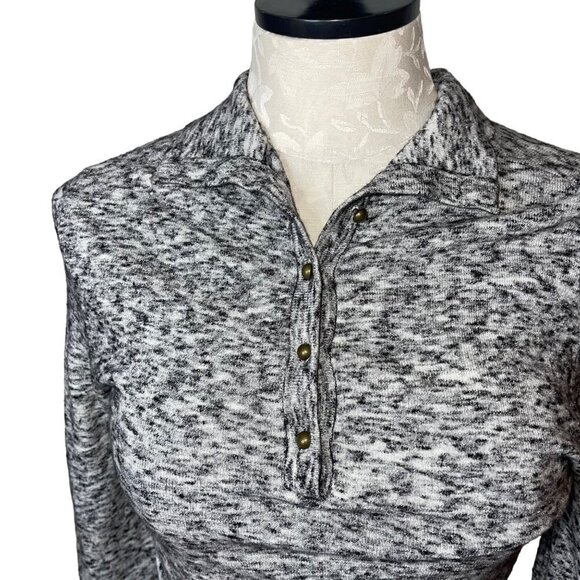 Margaret O Leary Womens Sweater Size S Gray Long Sleeve Mock Neck Cut Out Back - Picture 4 of 10